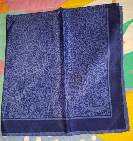 Fazzoletto da taschino vintage Gianni Versace pochette in seta